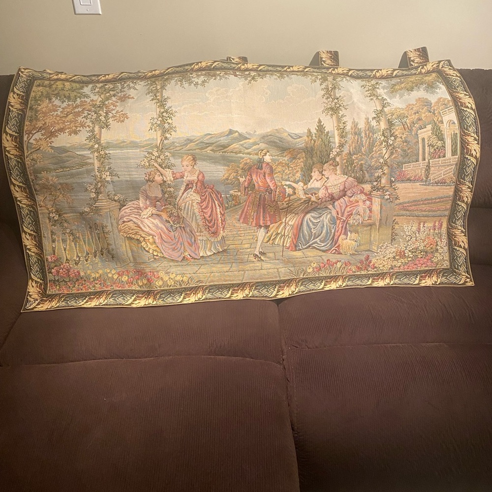 Vintage Metrax- Craye Tapestry Made in Belgium with proof sticker 54”x 32”